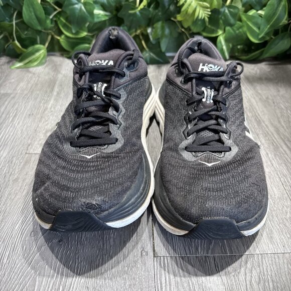 Hoka One One Mens Gaviota 5 1127929 BWHT Black Running Shoes Sneakers Size 8 D main image 5